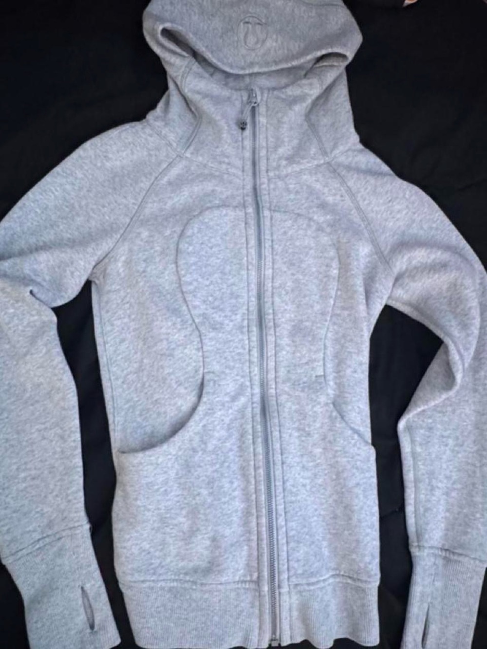 lululemon athletica Heather Gray Full-Zip Hooded Jacket